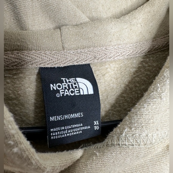 The North Face Men's Hoodie Half Dome Logo Pullover Sweatshirt Size XL Tan Beige - Picture 4 of 9